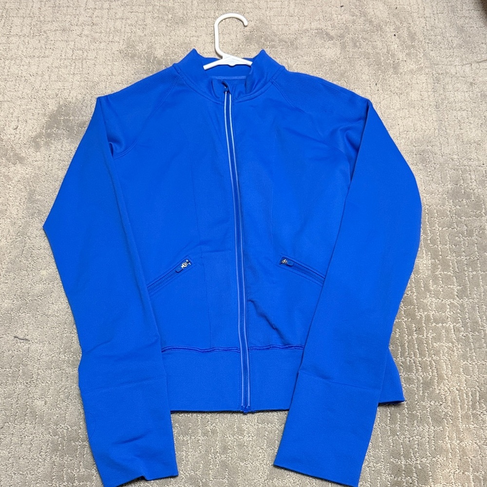 Vibrant Blue Zip-Up Jacket